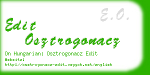 edit osztrogonacz business card